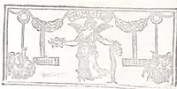 Picture 3 of 19 from Ambrosii Novidii Fracci Ferentinatis Sacrorum fastorum libri XII : cum romanis consuetudinibus per totum annũ, suisq[ue] causis, ac stellis, et numinũ nostrorum introductionibus : adhibitis XII. mensibvs, XII. apost. tutelis, rebus gestis, necnõ figuris, ac fabulis ad rẽ faciẽtibus, à suis tenebris ad lucẽ, idest Christum, reductis : opus sane sic post natalẽ domini à nullo antea scriptum aut editum (1547), leaf 34