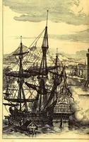 An illustration from America: being an accurate description of the Nevv VVorld; : containing the original of the inhabitants; the remarkable voyages thither: the conquest of the vast empires of Mexico and Peru, their ancient and later vvars. With their several plantations, many, and rich islands; their cities, fortresses, towns, temples, mountains, and rivers: their habits, customs, manners, and religions; their peculiar plants, beasts, birds, and serpents. (1670)