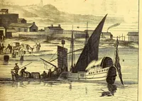 An illustration from America: being an accurate description of the Nevv VVorld; : containing the original of the inhabitants; the remarkable voyages thither: the conquest of the vast empires of Mexico and Peru, their ancient and later vvars. With their several plantations, many, and rich islands; their cities, fortresses, towns, temples, mountains, and rivers: their habits, customs, manners, and religions; their peculiar plants, beasts, birds, and serpents. (1670)