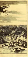 An illustration from America: being an accurate description of the Nevv VVorld; : containing the original of the inhabitants; the remarkable voyages thither: the conquest of the vast empires of Mexico and Peru, their ancient and later vvars. With their several plantations, many, and rich islands; their cities, fortresses, towns, temples, mountains, and rivers: their habits, customs, manners, and religions; their peculiar plants, beasts, birds, and serpents. (1670)