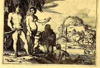 An illustration from America: being an accurate description of the Nevv VVorld; : containing the original of the inhabitants; the remarkable voyages thither: the conquest of the vast empires of Mexico and Peru, their ancient and later vvars. With their several plantations, many, and rich islands; their cities, fortresses, towns, temples, mountains, and rivers: their habits, customs, manners, and religions; their peculiar plants, beasts, birds, and serpents. (1670)