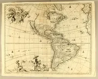 Picture 2 of 69 from America: being the latest, and most accurate description of the Nevv VVorld; : containing the original of the inhabitants, and the remarkable voyages thither. The conquest of the vast empires of Mexico and Peru, and other large provinces and territories, with the several European plantations in those parts. Also their cities, fortresses, towns, temples, mountains, and rivers. Their habits, customs, manners, and religions. Their plants, beasts, birds, and serpents. With an appendix, containing, besides several other considerable additions, a brief survey of what hath been discover'd of the unknown South-Land and the Arctick region. (1671), leaf 16