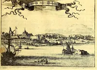 Picture 13 of 69 from America: being the latest, and most accurate description of the Nevv VVorld; : containing the original of the inhabitants, and the remarkable voyages thither. The conquest of the vast empires of Mexico and Peru, and other large provinces and territories, with the several European plantations in those parts. Also their cities, fortresses, towns, temples, mountains, and rivers. Their habits, customs, manners, and religions. Their plants, beasts, birds, and serpents. With an appendix, containing, besides several other considerable additions, a brief survey of what hath been discover'd of the unknown South-Land and the Arctick region. (1671), leaf 201