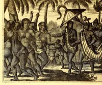 Picture 17 of 69 from America: being the latest, and most accurate description of the Nevv VVorld; : containing the original of the inhabitants, and the remarkable voyages thither. The conquest of the vast empires of Mexico and Peru, and other large provinces and territories, with the several European plantations in those parts. Also their cities, fortresses, towns, temples, mountains, and rivers. Their habits, customs, manners, and religions. Their plants, beasts, birds, and serpents. With an appendix, containing, besides several other considerable additions, a brief survey of what hath been discover'd of the unknown South-Land and the Arctick region. (1671), leaf 260