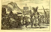 Picture 28 of 69 from America: being the latest, and most accurate description of the Nevv VVorld; : containing the original of the inhabitants, and the remarkable voyages thither. The conquest of the vast empires of Mexico and Peru, and other large provinces and territories, with the several European plantations in those parts. Also their cities, fortresses, towns, temples, mountains, and rivers. Their habits, customs, manners, and religions. Their plants, beasts, birds, and serpents. With an appendix, containing, besides several other considerable additions, a brief survey of what hath been discover'd of the unknown South-Land and the Arctick region. (1671), leaf 379