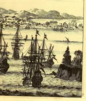 Picture 47 of 69 from America: being the latest, and most accurate description of the Nevv VVorld; : containing the original of the inhabitants, and the remarkable voyages thither. The conquest of the vast empires of Mexico and Peru, and other large provinces and territories, with the several European plantations in those parts. Also their cities, fortresses, towns, temples, mountains, and rivers. Their habits, customs, manners, and religions. Their plants, beasts, birds, and serpents. With an appendix, containing, besides several other considerable additions, a brief survey of what hath been discover'd of the unknown South-Land and the Arctick region. (1671), leaf 587
