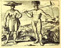 Picture 48 of 69 from America: being the latest, and most accurate description of the Nevv VVorld; : containing the original of the inhabitants, and the remarkable voyages thither. The conquest of the vast empires of Mexico and Peru, and other large provinces and territories, with the several European plantations in those parts. Also their cities, fortresses, towns, temples, mountains, and rivers. Their habits, customs, manners, and religions. Their plants, beasts, birds, and serpents. With an appendix, containing, besides several other considerable additions, a brief survey of what hath been discover'd of the unknown South-Land and the Arctick region. (1671), leaf 608