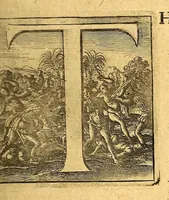 Picture 2 of 46 from America: being the latest, and most accurate description of the Nevv VVorld; : containing the original of the inhabitants, and the remarkable voyages thither. The conquest of the vast empires of Mexico and Peru, and other large provinces and territories, with the several European plantations in those parts. Also their cities, fortresses, towns, temples, mountains, and rivers. Their habits, customs, manners, and religions. Their plants, beasts, birds, and serpents. With an appendix, containing, besides several other considerable additions, a brief survey of what hath been discover'd of the unknown South-Land and the Arctick region. (1671), leaf 19
