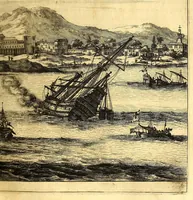 Picture 14 of 46 from America: being the latest, and most accurate description of the Nevv VVorld; : containing the original of the inhabitants, and the remarkable voyages thither. The conquest of the vast empires of Mexico and Peru, and other large provinces and territories, with the several European plantations in those parts. Also their cities, fortresses, towns, temples, mountains, and rivers. Their habits, customs, manners, and religions. Their plants, beasts, birds, and serpents. With an appendix, containing, besides several other considerable additions, a brief survey of what hath been discover'd of the unknown South-Land and the Arctick region. (1671), leaf 291