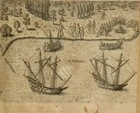 Picture 58 of 135 from America, das ist, Erfindung vnd Offenbahrung der Newen Welt : deroselbigen Völcker, Gestalt, Sitten, Gebräuch, Policey vnd Gottesdienst (1617), leaf 122