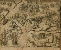 Picture 59 of 135 from America, das ist, Erfindung vnd Offenbahrung der Newen Welt : deroselbigen Völcker, Gestalt, Sitten, Gebräuch, Policey vnd Gottesdienst (1617), leaf 123