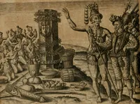 Picture 60 of 135 from America, das ist, Erfindung vnd Offenbahrung der Newen Welt : deroselbigen Völcker, Gestalt, Sitten, Gebräuch, Policey vnd Gottesdienst (1617), leaf 125