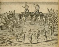 Picture 68 of 135 from America, das ist, Erfindung vnd Offenbahrung der Newen Welt : deroselbigen Völcker, Gestalt, Sitten, Gebräuch, Policey vnd Gottesdienst (1617), leaf 134