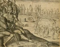 Picture 72 of 135 from America, das ist, Erfindung vnd Offenbahrung der Newen Welt : deroselbigen Völcker, Gestalt, Sitten, Gebräuch, Policey vnd Gottesdienst (1617), leaf 138