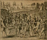 Picture 80 of 135 from America, das ist, Erfindung vnd Offenbahrung der Newen Welt : deroselbigen Völcker, Gestalt, Sitten, Gebräuch, Policey vnd Gottesdienst (1617), leaf 161