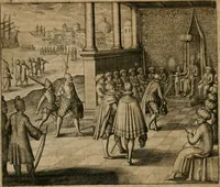 Picture 81 of 135 from America, das ist, Erfindung vnd Offenbahrung der Newen Welt : deroselbigen Völcker, Gestalt, Sitten, Gebräuch, Policey vnd Gottesdienst (1617), leaf 163