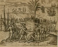 Picture 10 of 135 from America, das ist, Erfindung vnd Offenbahrung der Newen Welt : deroselbigen Völcker, Gestalt, Sitten, Gebräuch, Policey vnd Gottesdienst (1617), leaf 25