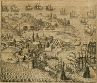 Picture 115 of 135 from America, das ist, Erfindung vnd Offenbahrung der Newen Welt : deroselbigen Völcker, Gestalt, Sitten, Gebräuch, Policey vnd Gottesdienst (1617), leaf 280
