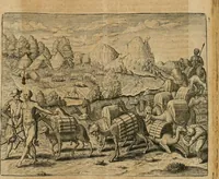 Picture 120 of 135 from America, das ist, Erfindung vnd Offenbahrung der Newen Welt : deroselbigen Völcker, Gestalt, Sitten, Gebräuch, Policey vnd Gottesdienst (1617), leaf 316