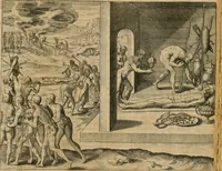 Picture 121 of 135 from America, das ist, Erfindung vnd Offenbahrung der Newen Welt : deroselbigen Völcker, Gestalt, Sitten, Gebräuch, Policey vnd Gottesdienst (1617), leaf 320