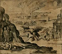 An illustration from America, das ist, Erfindung vnd Offenbahrung der Newen Welt : deroselbigen Völcker, Gestalt, Sitten, Gebräuch, Policey vnd Gottesdienst (1617)