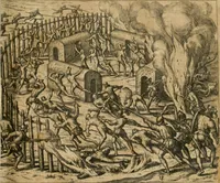 Picture 21 of 135 from America, das ist, Erfindung vnd Offenbahrung der Newen Welt : deroselbigen Völcker, Gestalt, Sitten, Gebräuch, Policey vnd Gottesdienst (1617), leaf 46