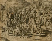 Picture 22 of 135 from America, das ist, Erfindung vnd Offenbahrung der Newen Welt : deroselbigen Völcker, Gestalt, Sitten, Gebräuch, Policey vnd Gottesdienst (1617), leaf 51