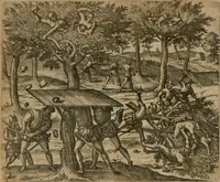 Picture 42 of 135 from America, das ist, Erfindung vnd Offenbahrung der Newen Welt : deroselbigen Völcker, Gestalt, Sitten, Gebräuch, Policey vnd Gottesdienst (1617), leaf 89