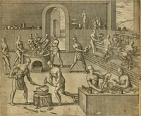Picture 45 of 135 from America, das ist, Erfindung vnd Offenbahrung der Newen Welt : deroselbigen Völcker, Gestalt, Sitten, Gebräuch, Policey vnd Gottesdienst (1617), leaf 92