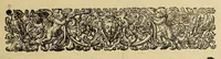 An illustration from Americae achter Theil, : in welchem erstlich beschrieben wirt das mächtige vnd goldtreiche Königreich Guiana, zu norden dess grossen Flusses Oronoke, sonsten Oregliana gennant, gelegen, sampt desselbigen fürnembsten vnd reichsten Hauptstätten Manoa vnd Macuieguarai, auch die fürnembste vnd köstlichste Kauffmannschafften die dieses Königreich vberflüssig in sich hat. Item, eine kurtze Beschreibung der vmbligenden Landtschafften Emereia, Arromaia, Amapaia, Topago, &c. in welchen neben andern Völckern die kriegische Weiber, von den alten Amazones genannt, wohnen, sampt kurtzer meldung 53-grosser Wasserströhm, vnter denen der Oronoke der gröste ist, vnd sich wol 500. Teutscher Meil in das Landt hineyn, bey nahe an die mächtige Statt Quito in Peru, erstreckt. Alles mit fleiss beschrieben durch den gestrengen, Edlen vn[d] vesten Walthern Ralegh, Rittern, vnd Hauptmann vber jrer Kön. Mayest. auss Engellandt Leibs Guardi, welcher neben dem auff dem Meer auch wolgeübten Hauptmann, Lorentz Keymis alles selber erfahren vnd gesehen hat im Jar 1595. vnd 1596. Zum andern, die reyse dess Edlen vnd vesten Thomas Candisch, welcher im Jar 1586. mit. 3. Schiffen in Engellandt aussgefahren, und nach dem er das Meer bey die 13000. Engelländischer Meil befelgt, in Anno 1588. wider an ist gelanget, sampt Erzehlung aller Abentheuwer Geschichten so jm auff dieser Reyss zu handen gestossen seynd. Durch Frantzen Prettie einen Engelländer, welcher dieser Fahrt persönlich hat beygewohnet, von Tag zu Tag auffgezeichnet. Vnd zum dritten die letzte Reyss der gestrengen, Edlen vnd vesten Frantzen Draeck vnd Iohan Hauckens, Rittern, welche Anno 1595. mit 6. der Königin und 21. andern Schiffen, darauff 2500. Mann gewesen, in Engellandt abgesegelt in die Occidentalische Indien, die Statt Panama eynzunemmen, auff welcher Reyse sie beyde jr Leben beschlossen haben. (1599)