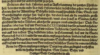 An illustration from Americae achter Theil, : in welchem erstlich beschrieben wirt das mächtige vnd goldtreiche Königreich Guiana, zu norden dess grossen Flusses Oronoke, sonsten Oregliana gennant, gelegen, sampt desselbigen fürnembsten vnd reichsten Hauptstätten Manoa vnd Macuieguarai, auch die fürnembste vnd köstlichste Kauffmannschafften die dieses Königreich vberflüssig in sich hat. Item, eine kurtze Beschreibung der vmbligenden Landtschafften Emereia, Arromaia, Amapaia, Topago, &c. in welchen neben andern Völckern die kriegische Weiber, von den alten Amazones genannt, wohnen, sampt kurtzer meldung 53-grosser Wasserströhm, vnter denen der Oronoke der gröste ist, vnd sich wol 500. Teutscher Meil in das Landt hineyn, bey nahe an die mächtige Statt Quito in Peru, erstreckt. Alles mit fleiss beschrieben durch den gestrengen, Edlen vn[d] vesten Walthern Ralegh, Rittern, vnd Hauptmann vber jrer Kön. Mayest. auss Engellandt Leibs Guardi, welcher neben dem auff dem Meer auch wolgeübten Hauptmann, Lorentz Keymis alles selber erfahren vnd gesehen hat im Jar 1595. vnd 1596. Zum andern, die reyse dess Edlen vnd vesten Thomas Candisch, welcher im Jar 1586. mit. 3. Schiffen in Engellandt aussgefahren, und nach dem er das Meer bey die 13000. Engelländischer Meil befelgt, in Anno 1588. wider an ist gelanget, sampt Erzehlung aller Abentheuwer Geschichten so jm auff dieser Reyss zu handen gestossen seynd. Durch Frantzen Prettie einen Engelländer, welcher dieser Fahrt persönlich hat beygewohnet, von Tag zu Tag auffgezeichnet. Vnd zum dritten die letzte Reyss der gestrengen, Edlen vnd vesten Frantzen Draeck vnd Iohan Hauckens, Rittern, welche Anno 1595. mit 6. der Königin und 21. andern Schiffen, darauff 2500. Mann gewesen, in Engellandt abgesegelt in die Occidentalische Indien, die Statt Panama eynzunemmen, auff welcher Reyse sie beyde jr Leben beschlossen haben. (1599)