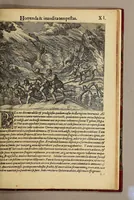 An illustration from Americae pars quarta. Sive, Insignis & admiranda historia de reperta primùm Occidentali India à Christophoro Columbo anno M CCCCXCII (1594)