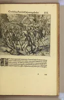 An illustration from Americae pars quarta. Sive, Insignis & admiranda historia de reperta primùm Occidentali India à Christophoro Columbo anno M CCCCXCII (1594)