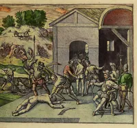 An illustration from Americae pars quinta (1595)