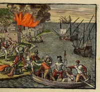 An illustration from Americae pars quinta (1595)
