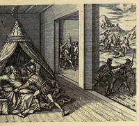An illustration from Americae pars sexta. (1617)