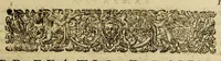 An illustration from Americae pars VIII. : Continens primo, Descriptionem trium itinerum nobilissimi et fortissimi equitis Francisci Draken, qui peragrato primum vniuerso terrarum orbe, postea cum nobilissimo equite Iohanne Hauckens, ad expugnandum ciuitatem Panama, in Indiam nauigauit, vbi vitam suam ambo finierunt. Secundo, iter noblissimi equitis Thomae Candisch, qui duorum ferè annorum spacio, 13000. Anglicana miliaria in mari confecit, vbi describuntur quoque omnia quae in hoc itinere ipsi acciderunt & visa sunt. Tertio, duo itinera, nobilissimi & fortissimi domini Gualtheri Ralegh equitis & designati gubernatoris regij in Anglia praesidij, nec non fortissimi capitanei Laurentii Keyms. Quibus itineribus describitur auriferum et potentissimum regnum Guiana, ad septentrionem fluminis Orenoque, aliàs Oreciliana dicti, situm, cum metropoli eius Manoa & Macuieguarai, aliisq[ue] finitimis regionibus & fluuis, mereibus item praestantissimis, & mercatura, quae in regno hoc exercetur. (1599)