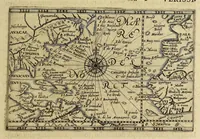 An illustration from Americae pars VIII. : Continens primo, Descriptionem trium itinerum nobilissimi et fortissimi equitis Francisci Draken, qui peragrato primum vniuerso terrarum orbe, postea cum nobilissimo equite Iohanne Hauckens, ad expugnandum ciuitatem Panama, in Indiam nauigauit, vbi vitam suam ambo finierunt. Secundo, iter noblissimi equitis Thomae Candisch, qui duorum ferè annorum spacio, 13000. Anglicana miliaria in mari confecit, vbi describuntur quoque omnia quae in hoc itinere ipsi acciderunt & visa sunt. Tertio, duo itinera, nobilissimi & fortissimi domini Gualtheri Ralegh equitis & designati gubernatoris regij in Anglia praesidij, nec non fortissimi capitanei Laurentii Keyms. Quibus itineribus describitur auriferum et potentissimum regnum Guiana, ad septentrionem fluminis Orenoque, aliàs Oreciliana dicti, situm, cum metropoli eius Manoa & Macuieguarai, aliisq[ue] finitimis regionibus & fluuis, mereibus item praestantissimis, & mercatura, quae in regno hoc exercetur. (1599)