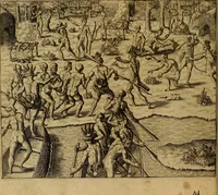 An illustration from Americae tertia pars : memorabile provinciæ Brasiliæ historiam contines (1592)