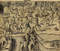 An illustration from Americae tertia pars : memorabile provinciæ Brasiliæ historiam contines (1592)