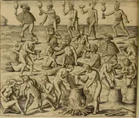 An illustration from Americae tertia pars : memorabile provinciæ Brasiliæ historiam contines (1592)
