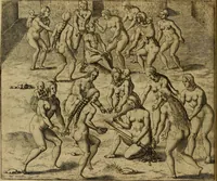 An illustration from Americae tertia pars : memorabile provinciæ Brasiliæ historiam contines (1592)