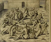 An illustration from Americae tertia pars : memorabile provinciæ Brasiliæ historiam contines (1592)