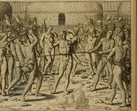 An illustration from Americae tertia pars : memorabile provinciæ Brasiliæ historiam contines (1592)