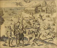 An illustration from Americae tertia pars : memorabile provinciæ Brasiliæ historiam contines (1592)