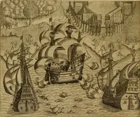 An illustration from Americae tertia pars : memorabile provinciæ Brasiliæ historiam contines (1592)