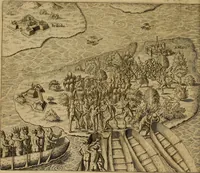An illustration from Americae tertia pars : memorabile provinciæ Brasiliæ historiam contines (1592)