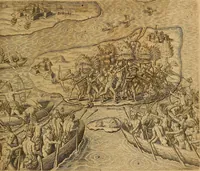 An illustration from Americae tertia pars : memorabile provinciæ Brasiliæ historiam contines (1592)