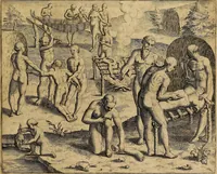 An illustration from Americae tertia pars : memorabile provinciæ Brasiliæ historiam contines (1592)