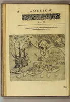 An illustration from Americae tertia pars Memorabile[m] provinciae Brasiliae historiam contine[n]s, Germanico primùm sermone scriptam à Ioa[n]ne Stadio Hombergensi Hesso, nunc autem Latinitate donatam à Teucrio Annaeo Priuato Colchanthe Po: & Med: addita est narratio profectionis Ioannis Lerij in eamdem provinciam, qua[m] ille initio Gallicè conscripsit, postea verò Latinam fecit. : His accessit descriptio morum & ferocitatis incolarum illius regionis, atque colloquium ipsorum idiomate conscriptum. (1597)